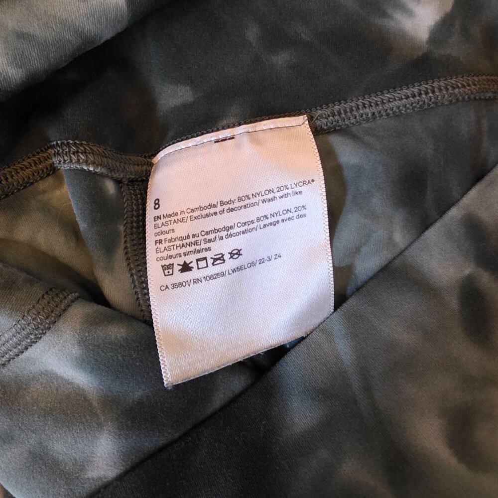 Lululemon Leggings Green Tie Dye Size 8 - Picture 4 of 4